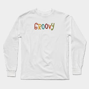 groovy retro vibes aesthetic vintage Long Sleeve T-Shirt